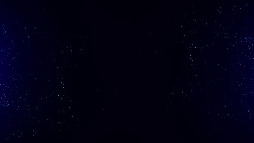 Blue glitter on black background