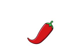 animated video of moving red chilies