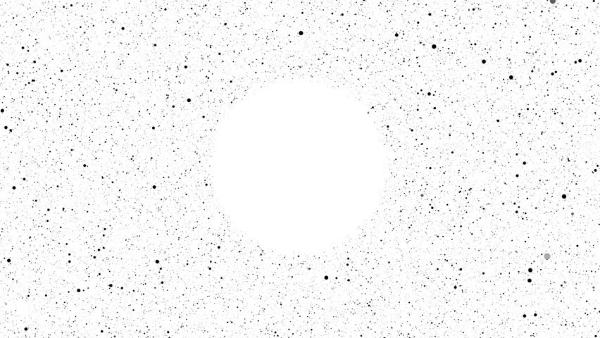 Stars Particles Floating From a Hole in white space background. Atomic Particle Loop with Depth of field Royalty-Free Stock Footage #1108654667