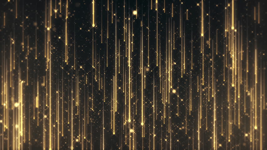 Abstract background animation with glittering shiny gold particles and falling golden stars. This luxury shiny glamorous awards ceremony motion background animation is full HD and a seamless loop. Royalty-Free Stock Footage #1108656261
