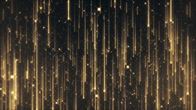 Abstract background animation with glittering shiny gold particles and falling golden stars. This luxury shiny glamorous awards ceremony motion background animation is full HD and a seamless loop. - Powered by Shutterstock - Get 15% off with code: PIKWIZARD15