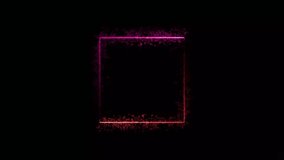 Abstract Neon Light pink color glowing shape animation in retro style. Seamless looping background 4k video