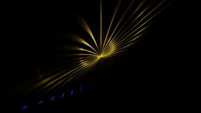Gold with Light Purple Sci-Fi Spiraling Splines Background VJ Loop in 4K