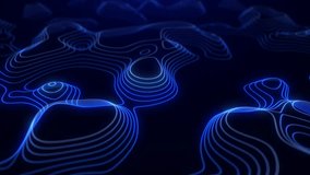 Abstract animated outline topographic contour map. Moving waves on black background. 4K looped animation.
 - Powered by Shutterstock - Get 15% off with code: PIKWIZARD15