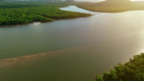 Explore Thailand's lush mangrove forests from above with a drone. Witness intricate ecosystems, intertwining roots, and vibrant biodiversity in a mesmerizing aerial dance.
