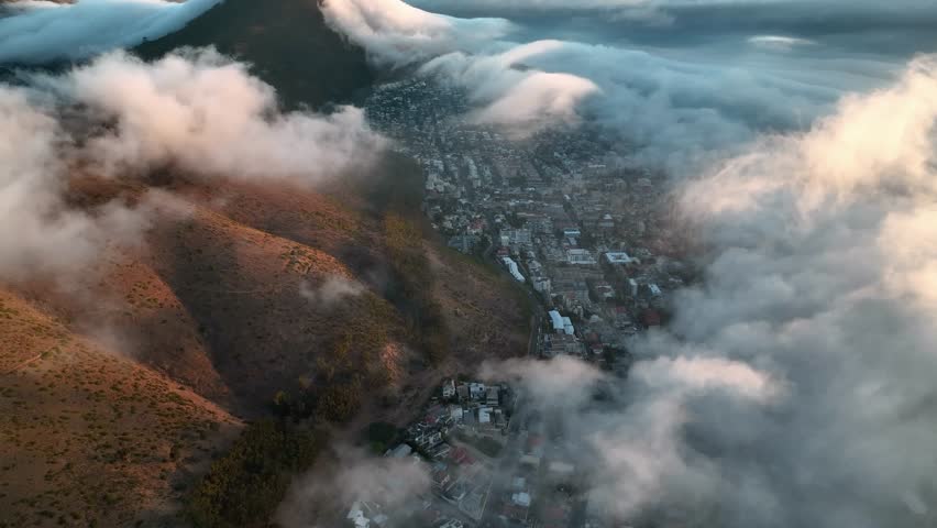Aerial view of Signal Hill, Cape Town, South Africa.