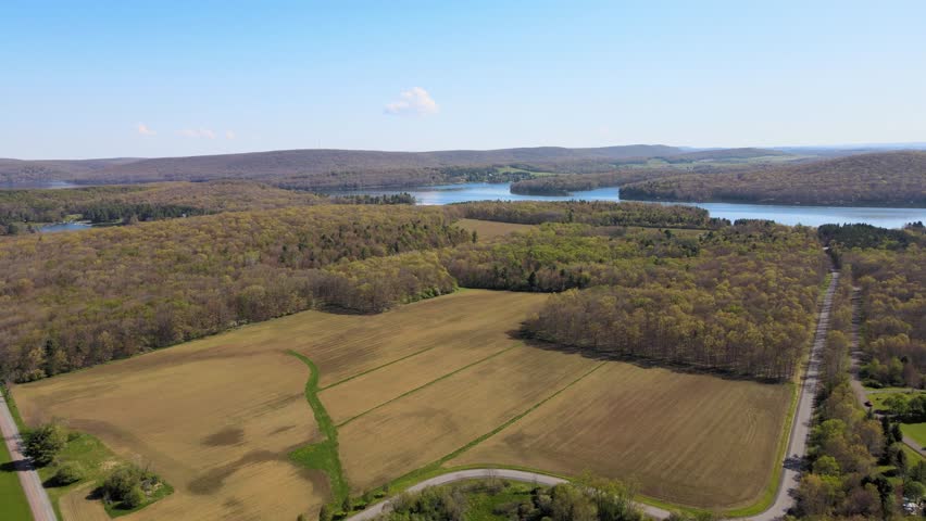 Aerial view of Deep Creek Lake, McHenry, Maryland, United States.