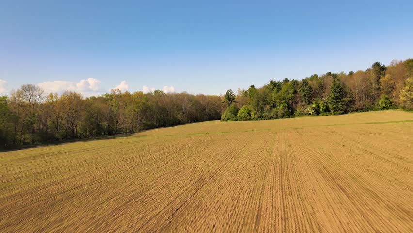 Aerial view of the countryside near Deep Creek Lake, McHenry, Maryland, United States.