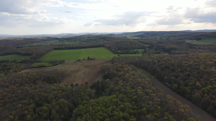 Aerial view of Deep Creek Lake, McHenry, Maryland, United States.