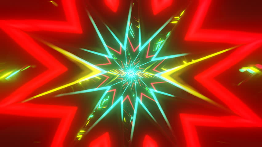 VJ loop pulsates with the neon disco strobe light rhythm. Royalty-Free Stock Footage #1108691739