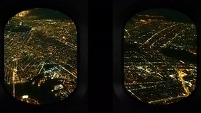 the view from the windows of a private jet as it approaches a landing over new York - Powered by Shutterstock - Get 15% off with code: PIKWIZARD15