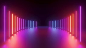 endless 3d animation, abstract background of vertical neon lines glowing in the dark, blue pink red gradient, ultraviolet light - Powered by Shutterstock - Get 15% off with code: PIKWIZARD15