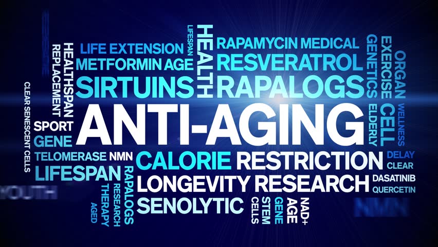 Anti-aging animated tag word cloud,text design animation kinetic typography seamless loop.  | Shutterstock HD Video #1108714823