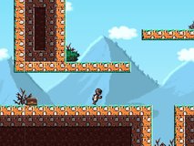 Retro Console Game Hero Using Special Ability In Combat With Strong Enemy. Slaying Monster In Retro Console Video Game. Retro Pixel Graphics. Playing Level In Console Game. Leisure. Platformer