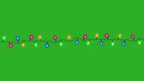 Flickering animated decorative lights, green screen, with interesting ornaments. - Powered by Shutterstock - Get 15% off with code: PIKWIZARD15