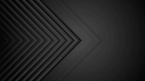 Black paper arrows abstract technology background. Seamless looping motion design. Video animation Ultra HD 4K 3840x2160