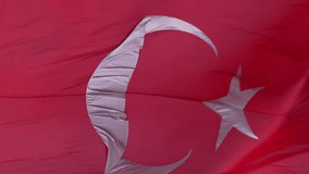 Wavy Turkish Flag. ProRes 422 LT 10 bit 4k