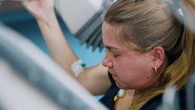 Woman is giving birth to a baby. Painful contraction period changes to a time of relief. Close up. - Powered by Shutterstock - Get 15% off with code: PIKWIZARD15