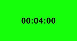 Countdown green background 5 to 1 5 part