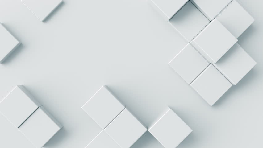 3d abstract background. White mosaic pattern with cubes motion wave animation. Bright and clean corporate texture for business concept. Seamless loop. Royalty-Free Stock Footage #1108764773