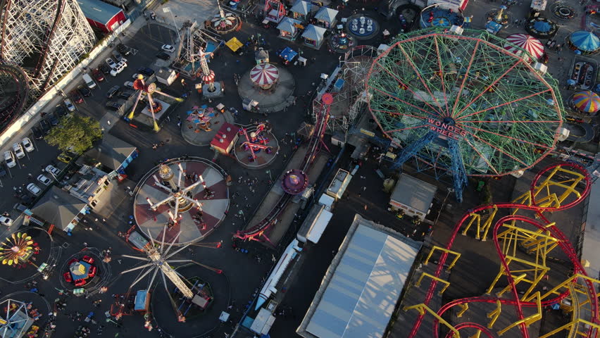 Aerial view of Coney Island's Luna Park