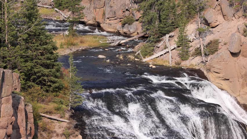 Gibbon Falls in Yellowstone National Park, Wyoming.