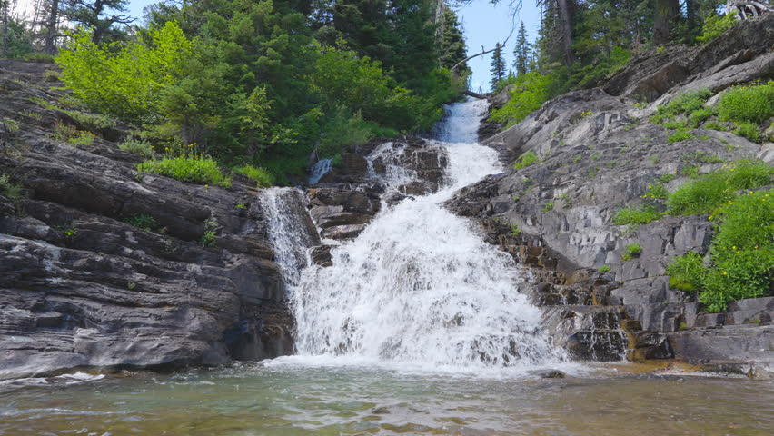 Twin Falls in Glacier National Park, Montana