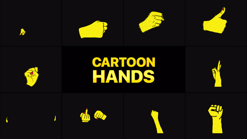 Cartoon Hands Motion Graphics is a great motion graphics pack consisting of animated gestures. Full HD resolution and alpha channel
