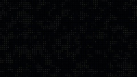 Animated technological background with randomly glowing dots and fading out.の動画素材