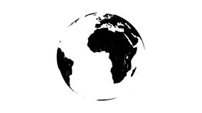 world map, earth, black and white color animate footage clip. - Powered by Shutterstock - Get 15% off with code: PIKWIZARD15