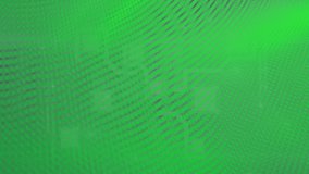 Animation of cyber monday text over neon lines and green background. Sales, retail, cyber shopping, digital interface, communication, computing and data processing concept digitally generated video.