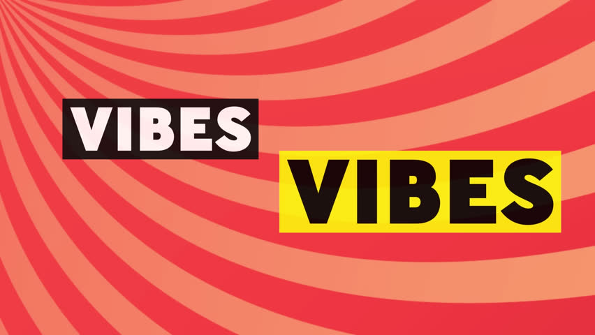 Animation of vibes vibes text banner against radial rays in seamless pattern on pink background. Video game interface technology concept - Powered by Shutterstock - Get 15% off with code: PIKWIZARD15