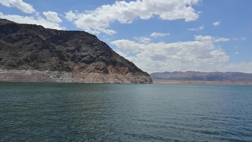 View of Mountain Range Around Lake Mead from a Cruise boat