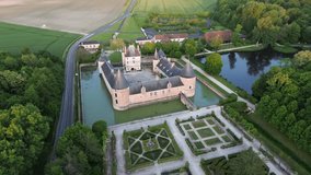 drone video Chamerolles Castle, chateau de Chamerolles France europe