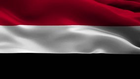 Flag of Yemen waving animation