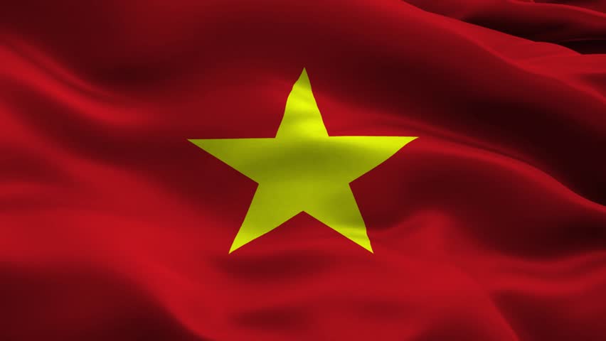 Flag of Vietnam waving animation