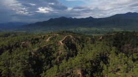 Cinematic aerial footage of the Beautiful Pai Canyon in Northern Thailand