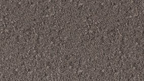 Closeup view of soil material. video animation 