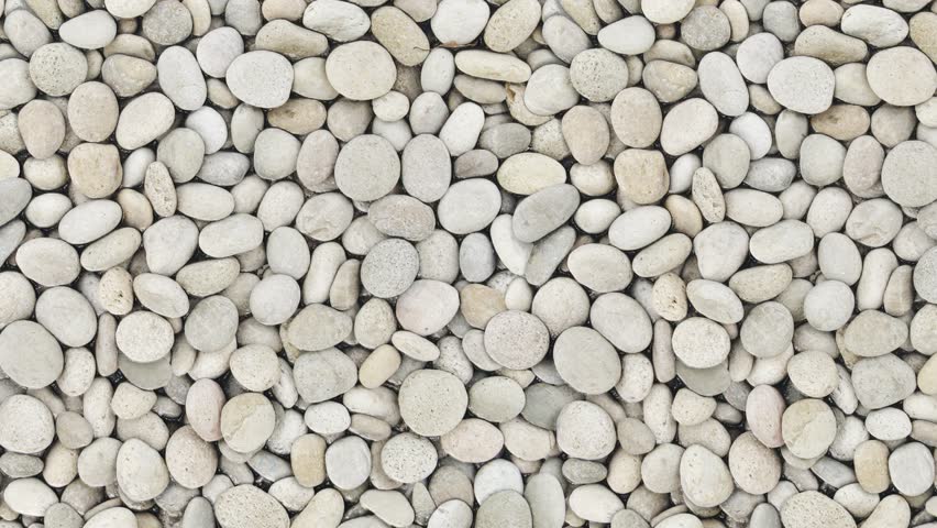 Closeup view of gravels material. video animation 