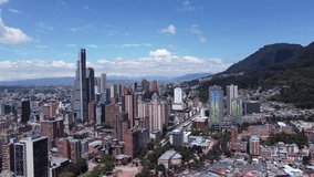 Video recorded with drone in 4k
from the La Candelaria neighborhood to the center of Bogotá on a sunny day