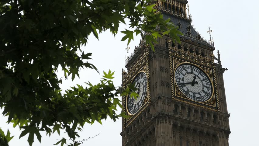 London City Downtown - UK - Big Ben Tower - Great Clock of Westminster Palace