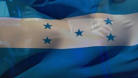 Animation of waving honduras flag against portrait of caucasian female surgeon at hospital. Medical healthcare and patriotism concept - Powered by Shutterstock - Get 15% off with code: PIKWIZARD15