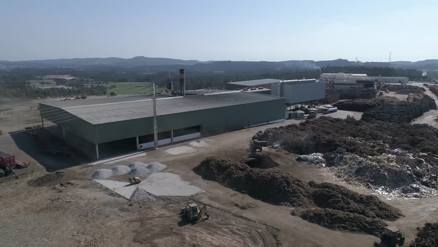 Aerial View of Wood Factory