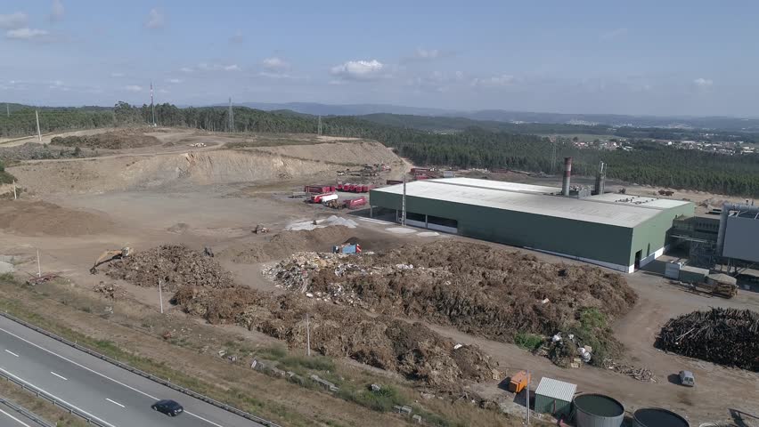 Aerial View of Wood Factory