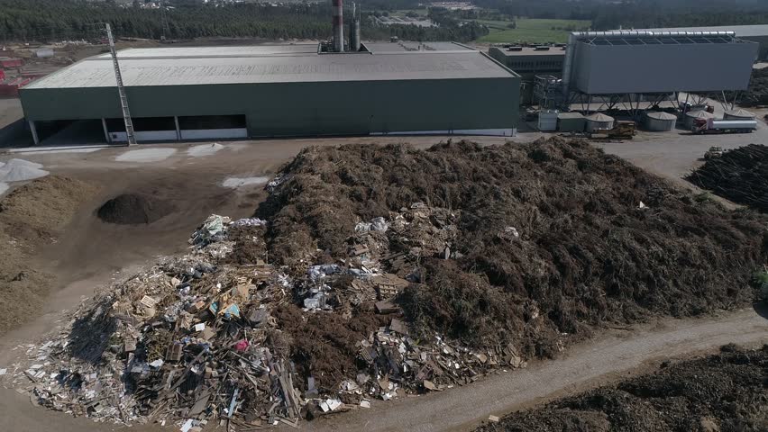 Aerial View of Wood Factory