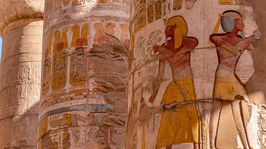 Miraculous columns in Karnak Temple in Luxor, Egypt