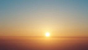 4K timelapse footage of sunrise viewed from top of mountain, sun rising from clouds horizon, golden sun with warm clouds and blue sky background. - Powered by Shutterstock - Get 15% off with code: PIKWIZARD15