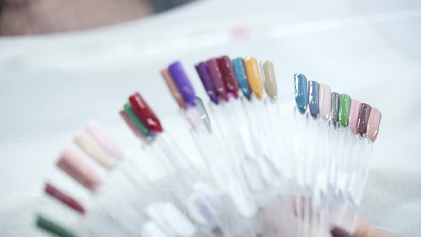 Colorful Paint Nails Chart and Art at Beuty Salon Gloss Nails Spa Exquisite detail, endless possibilities.