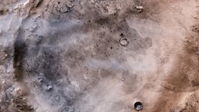 Martian Landscape with Ancient River Bed at Jezero Crater on Planet Mars, Landing Site of the Mars 2020 Perseverance Rover. Elements of this Video furnished by NASA. 4K Resolution.