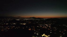 Urban Arial Dramatic Evening Horizon Video